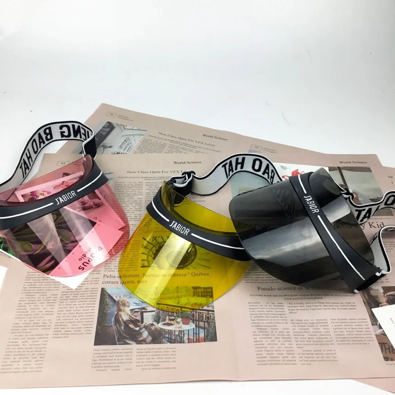 

Summer Hats for Women Beach Hat Ladies Hats and Caps Plastic Empty Top Hat Kpop Letter Designer Visors Sun Hat Outdoor Fashion