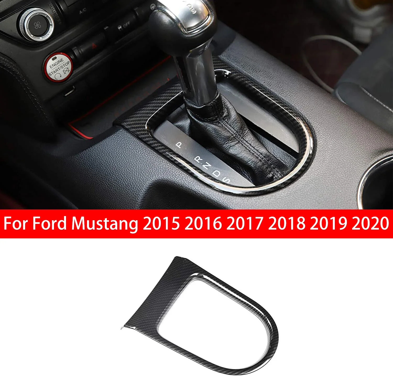 

Для Ford Mustang 2015 2016 2017 2018 2019 2020 углеродное волокно ABS салон автомобиля центральная коробка переключения передач панель отделка декоративный стиль