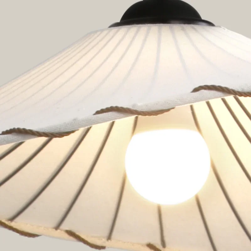 Современные ретро тканевые подвесные светильники в виде листьев лотоса