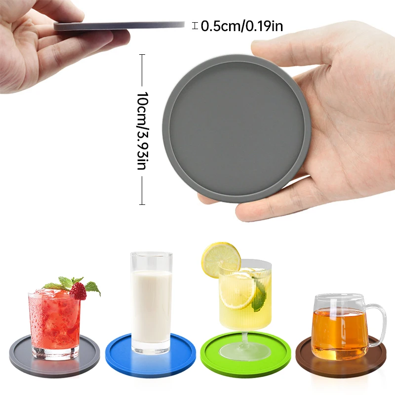 6 шт./компл. силиконовые подставки круглые термостойкие резиновые коврики для