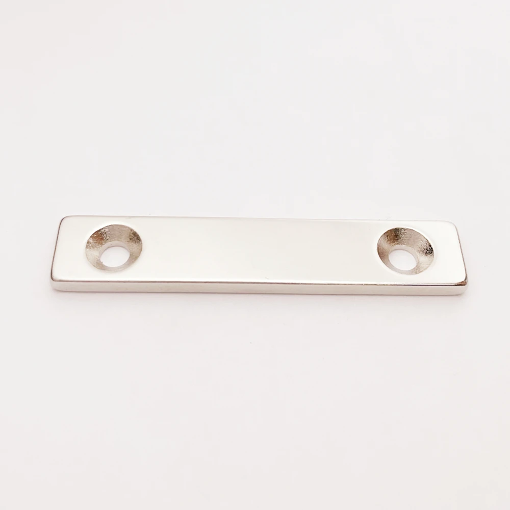 5PCS Rectangle Super Strong Magnet Block Magnetic DIY Parts Mounting Neodymium 50x10x3mm With Two M3 Countersunk Holes - купить по