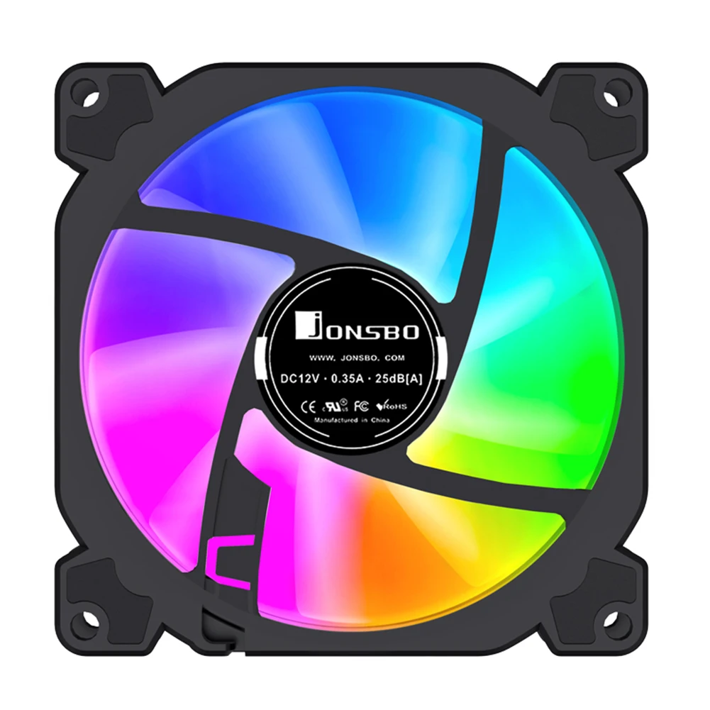 

JONSBO FR-925 FR-901 RGB 90mm high air volume light effect case fan 5V 3PIN ARGB CPU cooling fan PWM for small case 9cm radiator