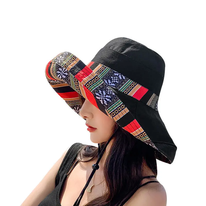Панама женская двухсторонняя на все сезоны шляпа от солнца с полями защита |