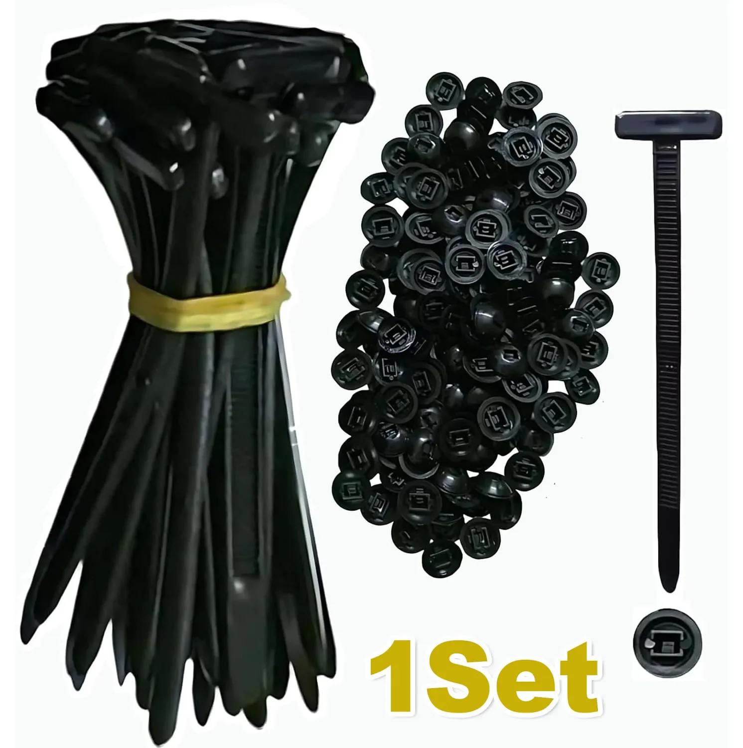 

300 ~ 1 комплект, нейлоновая универсальная пряжка для кабельной стяжки, сверхмощный самоблокирующийся держатель с застежками-молнией с застежками для кузова автомобиля, устойчивая к ультрафиолетовому излучению молния