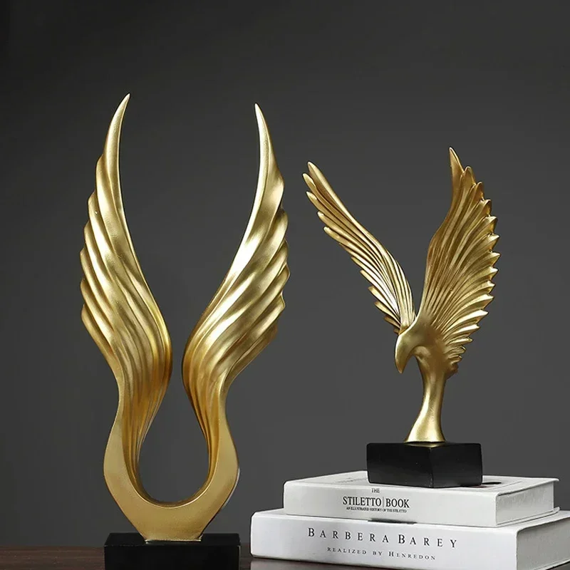 Золотые крылья ангела орла украшения трофей скульптура аксессуары для дома