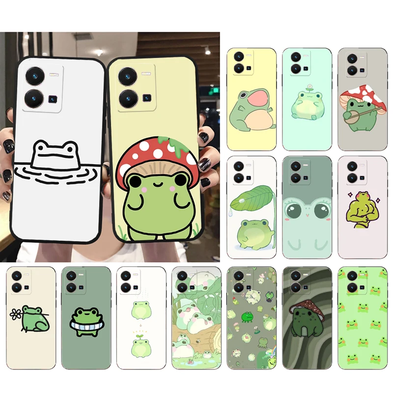 

Phone Case for VIVO Y53S Y33S Y11S Y31 Y21 Y70 Y20 Y21S Y72 Y22S Y35 Y51 Y01 V23E V21 V23 V21E Cartoon Frog Case