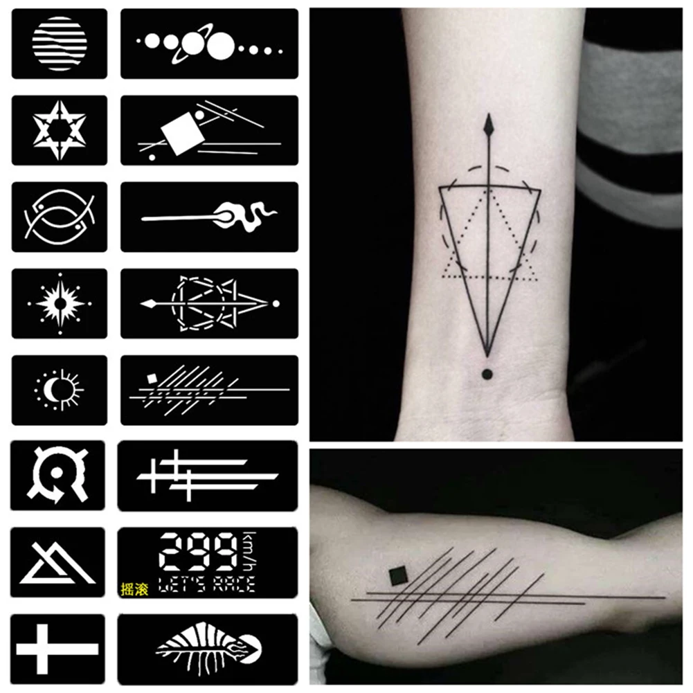 29 Style Fashion tattoo stickers Stencil Set Airbrush Glitter Tattoo Templates Pack for Girls Boys Adults Face Body Painting | Красота и