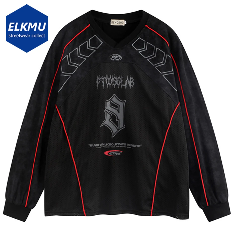 Уличная одежда спортивные футболки в стиле хип-хоп полосатая футболка большого