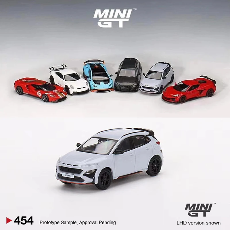 

Мини GT 1:64 модель автомобиля KONA N Sonic литой автомобиль #454 LHD синий