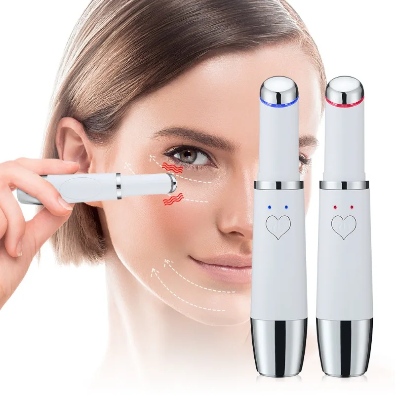 

Ionic Eye Massager Wand Pen Heated Vibration Massage Relief Eye Fatigue Dark Circles Puffiness Anti Aging Wrinkle Vibrators