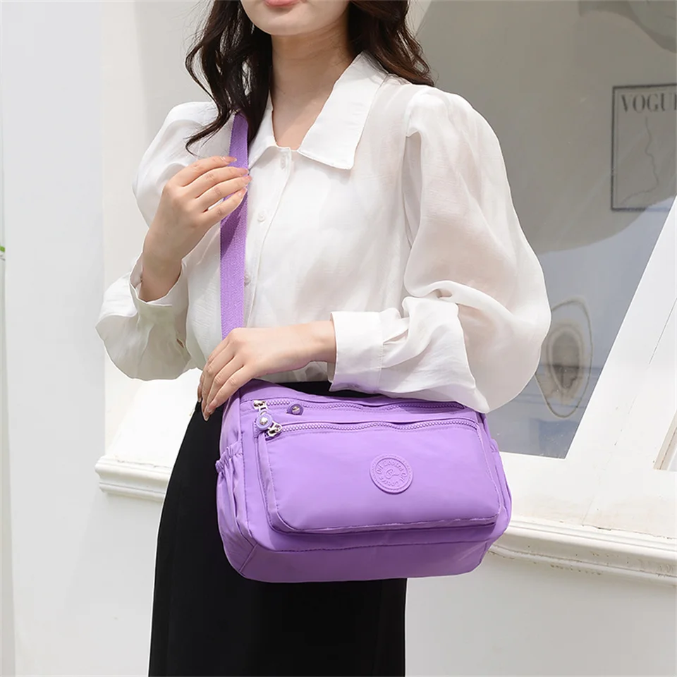Women Shoulder Bags Handbag Female Fashion Causal Tote Shopping Bags Waterproof Nylon Tote Crossbody Bag