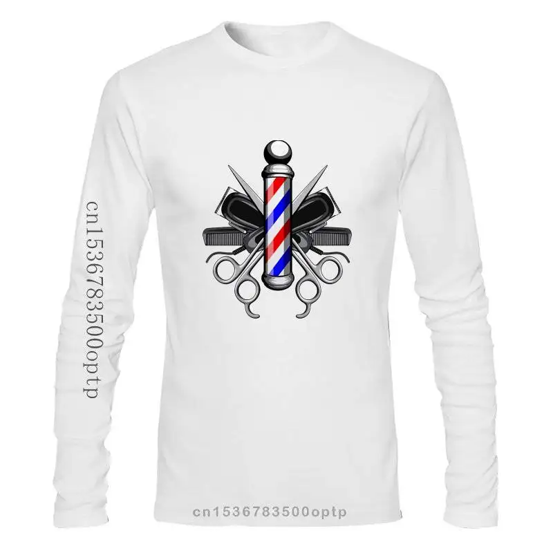 Мужская одежда новинка Парикмахерская футболка с перекрестными ножницами и