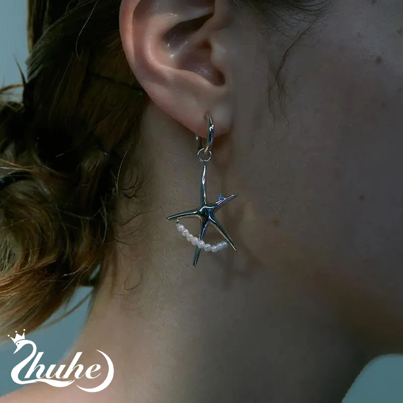 Новинка 2024 блестящая Звезда женское неоготическое ювелирное изделие из медного