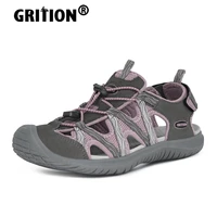 grition women outdoor closed toe sandals ladies hiking sandals summer trekking shoes breathable 2022 new comfortable non slip 41