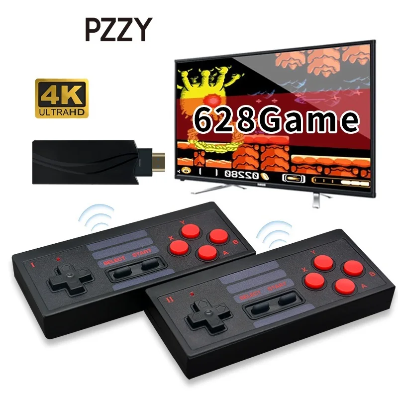 

4K HDMI Video Game Console Built in 628/818/1000 Classic Games Mini Retro Console Wireless Controller HDMI Output Dual Players