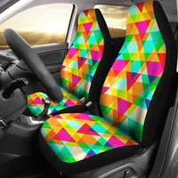 rainbow abstract colorful design car seat coverpack of 2 universal front seat protective cover