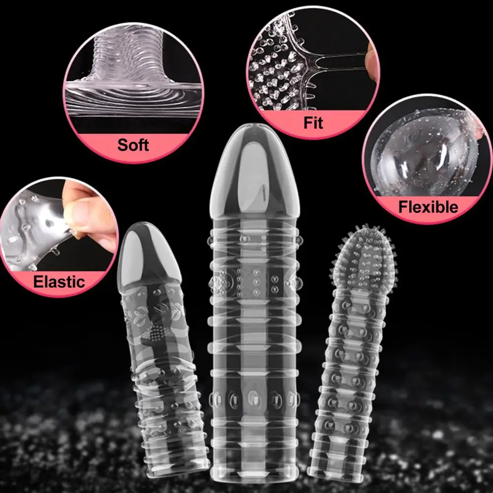 Очень толстый легкий многофункциональный прозрачный удлинитель для пениса