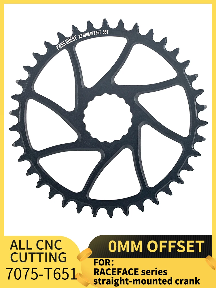 

PASS QUEST Direct Mount Mountain Bike Chainring 0mm Offset 30-44T Narrow Wide ChainWheel For RACEFACE Series MTB Bicycle Cranks