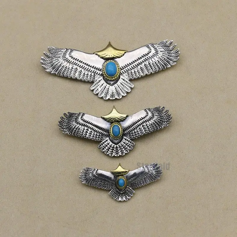 

Takahashi Kagura Goro's Silver Blue Turquoise Eagle Pendants Creative Diy Accessories Jewelry Thai Silver Men Women Pendant