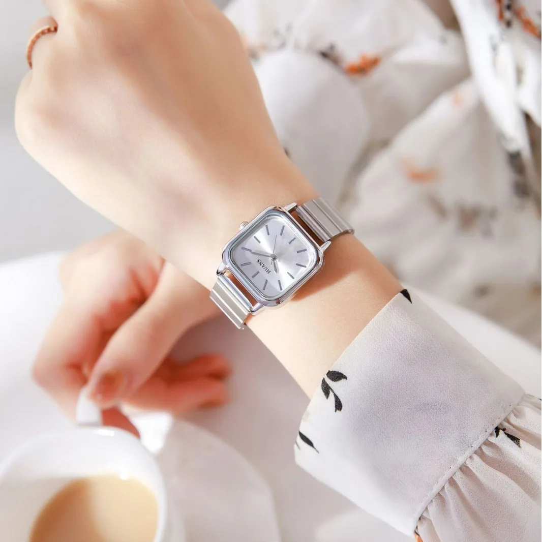 

New women's niche temper steel band quartz watch