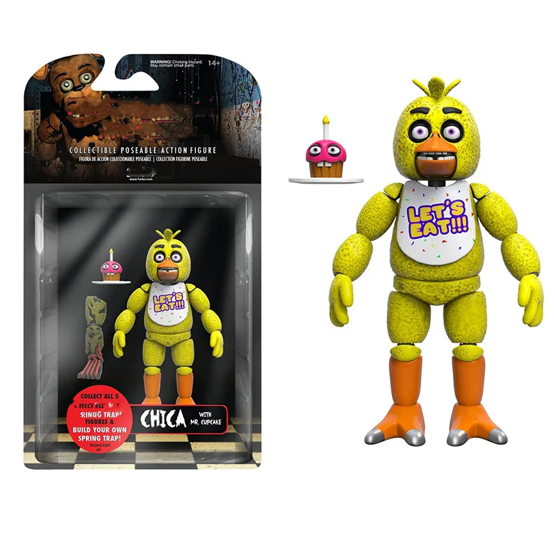 FNAF кошмар экшн-фигурка игрушка Фредди фазбер Бонни Фокси Чика ПВХ аниме Сборная