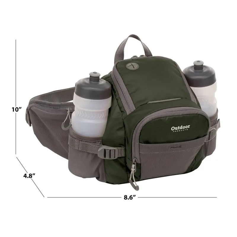Outdoor Products Sonora 8.5 Ltr Waist Pack Fanny Pack Waist Pouch, Green, Unisex