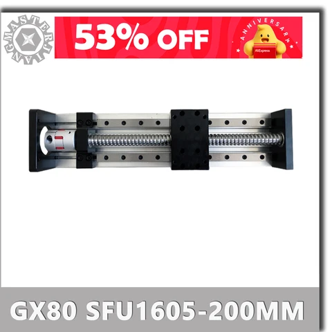Индивидуальные линейные направляющие типа CNC GX80 SFU1605-200mm, таблица модулей системы линейного привода без двигателя + соединение для серводвигателя 60ST.