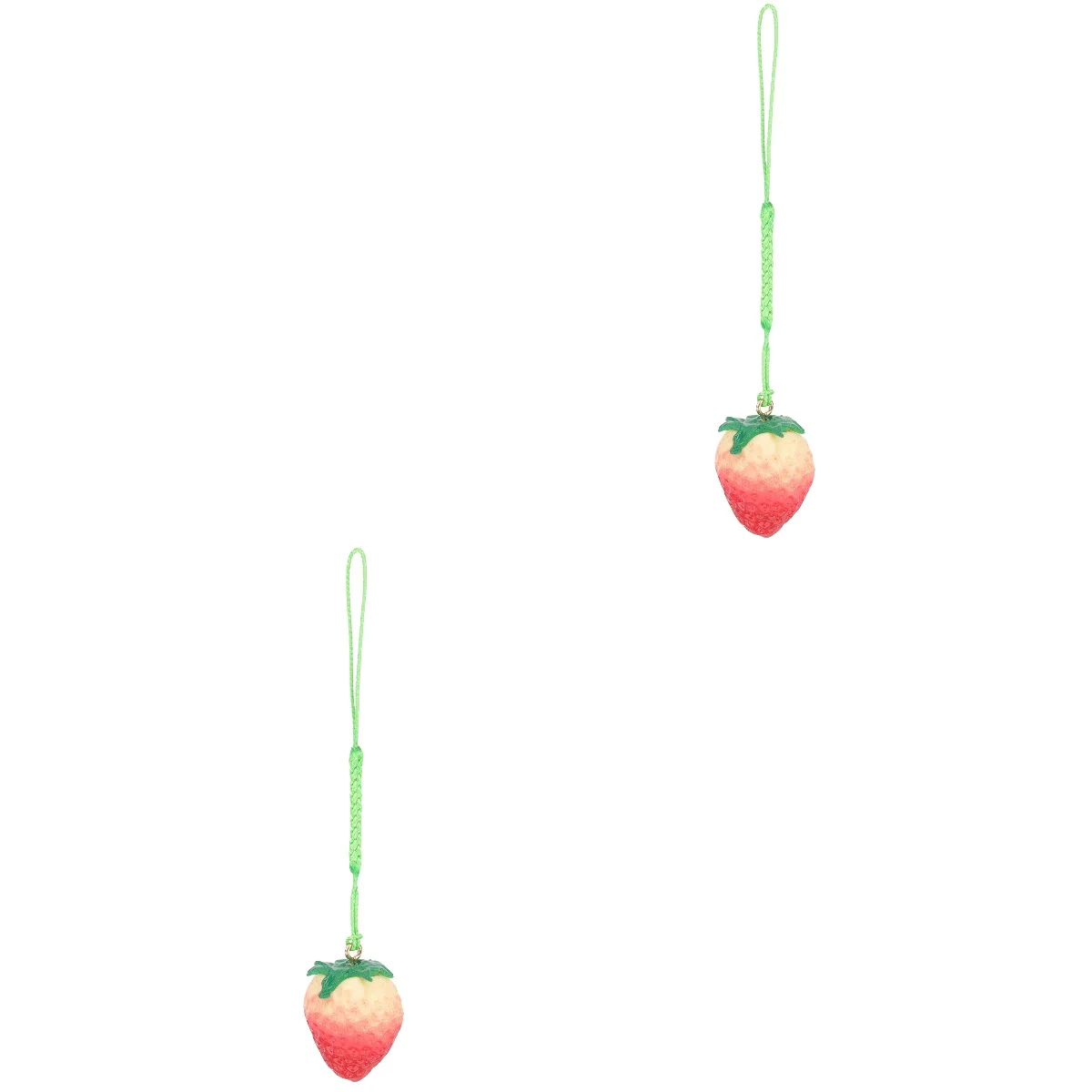 

Strawberry Pendant Hanging Strap Charms Decor Charm Diy Mobile Fruit Keychain Lovely Key Bag Short Lanyard Style Case