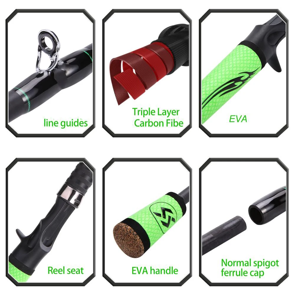 Спиннинг Sougayilang 2.1M 2.4M из углеродного волокна для ловли басса.