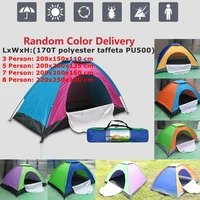 3 8 person ultralight portable beach camping tent travel single layer tent anti uv coating outdoor fishing outdoor tourist tents