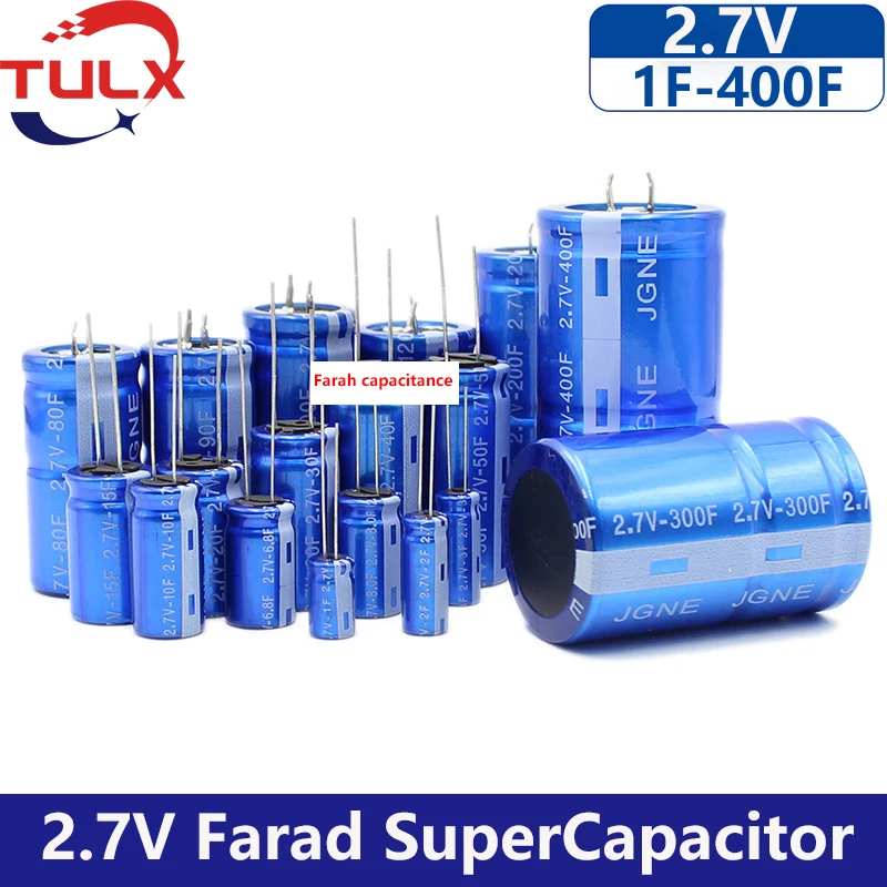 

6-1Pcs 400F Super Capacitor 2.7V Farah Capacitors 300F 200F 120F 100F 90F 80F 50F 40F 1F 2F 3F 6.8F 8F 10F 15F 20F 30F