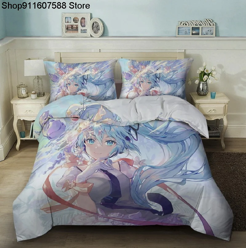 Постельное белье из 2/3 предметов японские комплекты с аниме для спальни