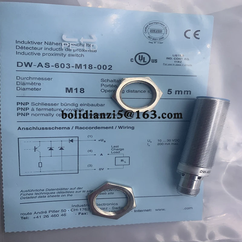 Новый датчик приближения DW-AS-603-M18-002 DW-AS-601-M18-002 DW-AS-611-M18-002 DW-AS-613-M18-002 В наличии