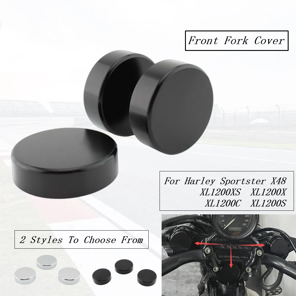 

For Harley Sportster X48 XL1200S XL1200C XL1200X XL1200XS 1988-2013 Motorcycle Front Fork Cover Bolts Decorative Top Cap