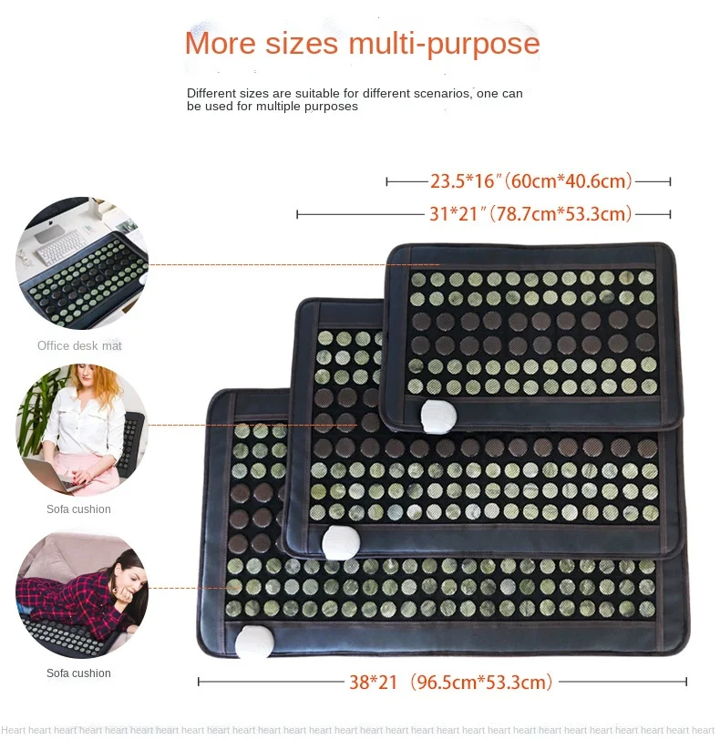 Нефритовый турмалиновый коврик массажная подушка с электрическим подогревом