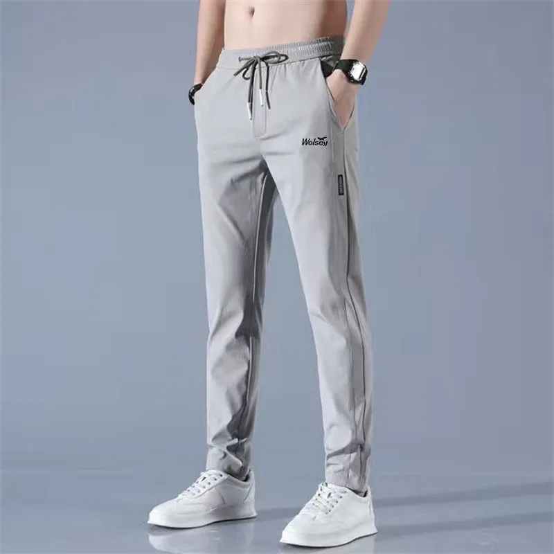 

Summer Ultra Thin Breathable Golf Pants For Men Ice Silk Quick Dry High Elasticity Golf Wear Men Trousers Sports Long Pants Men