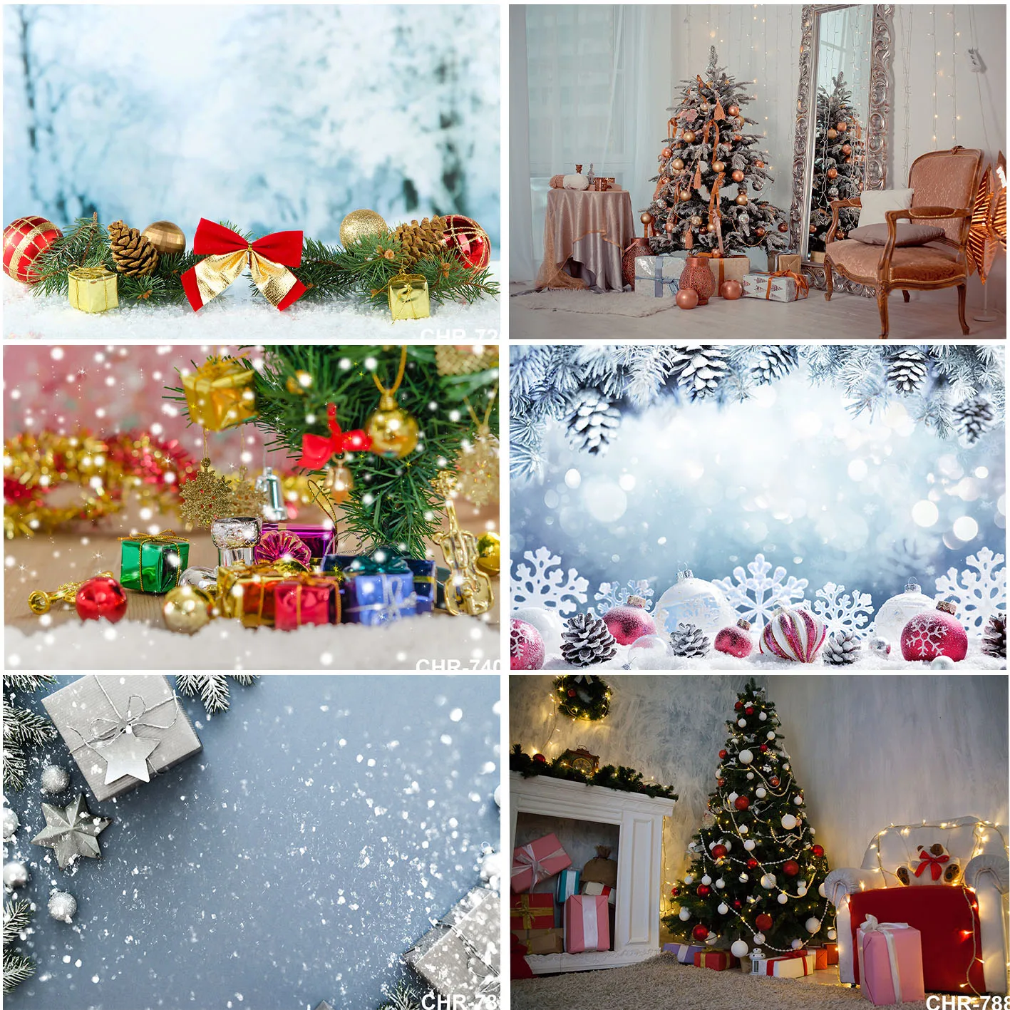 

Christmas Celebration Holiday Backgrounds Children Family Portrait Decoration Snowflake Shiny Party Home Decor Banner Backdrops