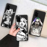 suicide squad birds of prey harley quinn joker phone case for samsung galaxy note20 ultra 7 8 9 10 plus lite m21 m31s m30s m51