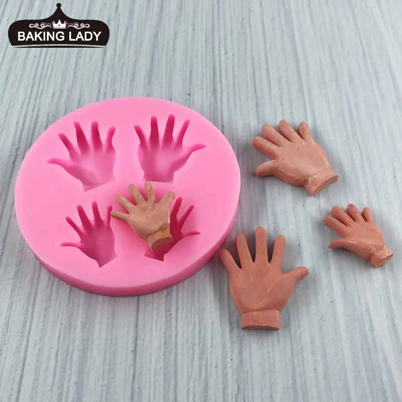 

Baby Hand 3d Silicone Mold Cake Decoration tools Molding Diy Kitchen Cookies Baking Tools Handicraft Production Stencil