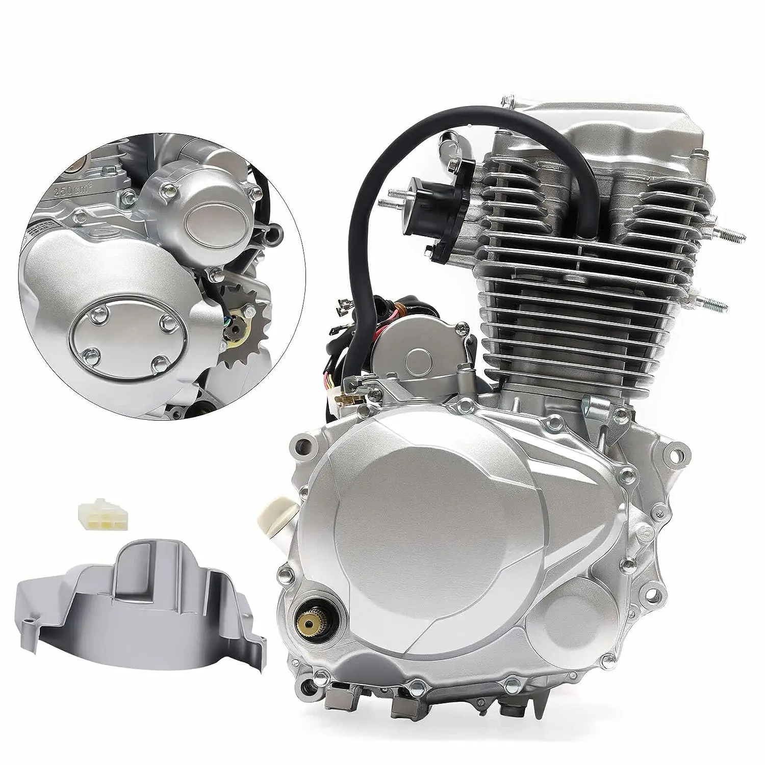 

4 Stroke ATV Engine Single Cylinder Motor Manual 5-Speed Transmission Reverse Air-Cooled 14.5N.m/7000Rpm 200cc/250cc