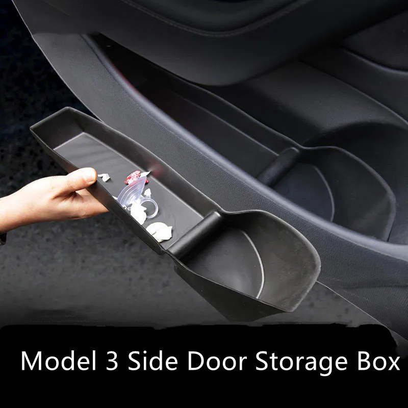 

For Tesla Model 3 Y Door Storage Organizer Tray TPE Waterproof Interior Modification Accessories Decoration