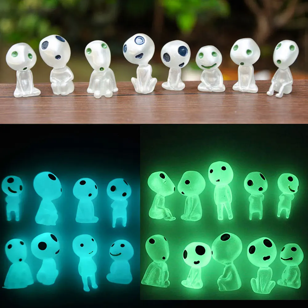 

5/10Pcs Luminous Tree Elves Spirits Micro Landscape Figure Ornament Glowing in Dark Miniature Garden Micro Party Decor Supplies