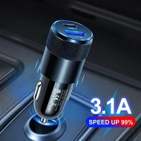 usb car charger 2 ports quick charge pd type c 15w fast car usb charger for iphone xiaomi mobile phone dual usb car charger
