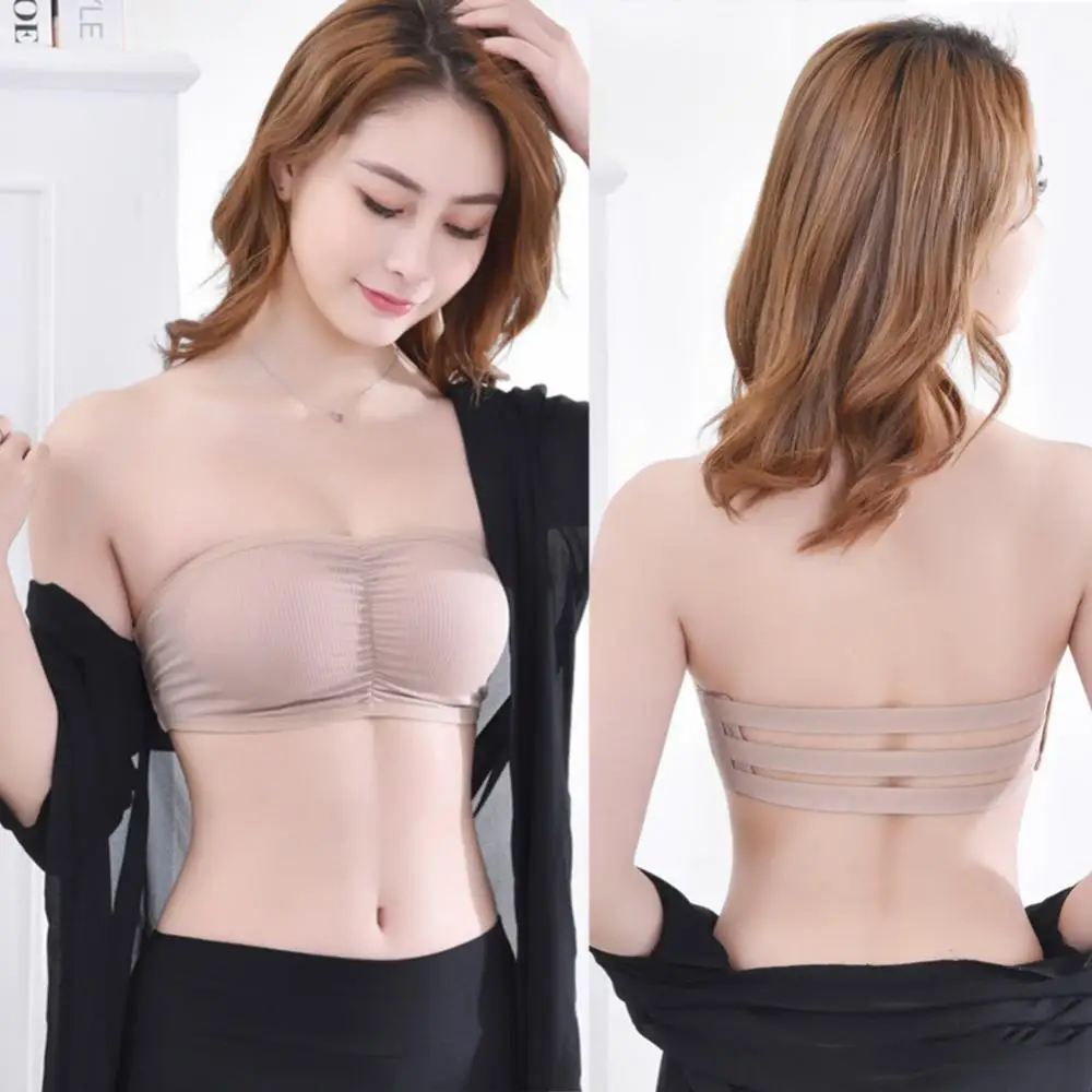 

Solid Color Women Sexy Strapless Sport Casual Padded Bra Vest Tube Top Underwear
