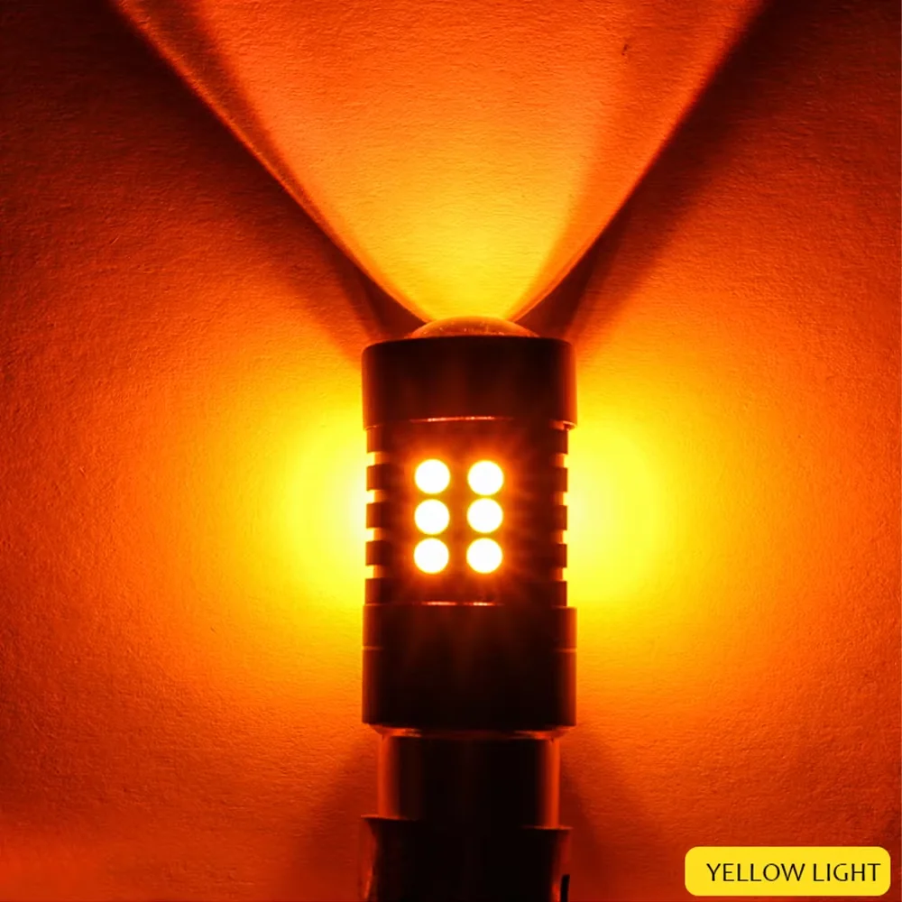 

2 шт. Canbus 1156 BA15S 1157 BAY15D T20 7443 3157 Автомобильная светодиодная лампа Передний и задний указатель поворота DRL Стоп-сигнал Авто 12 В 24 В Белый Красный Янтарный