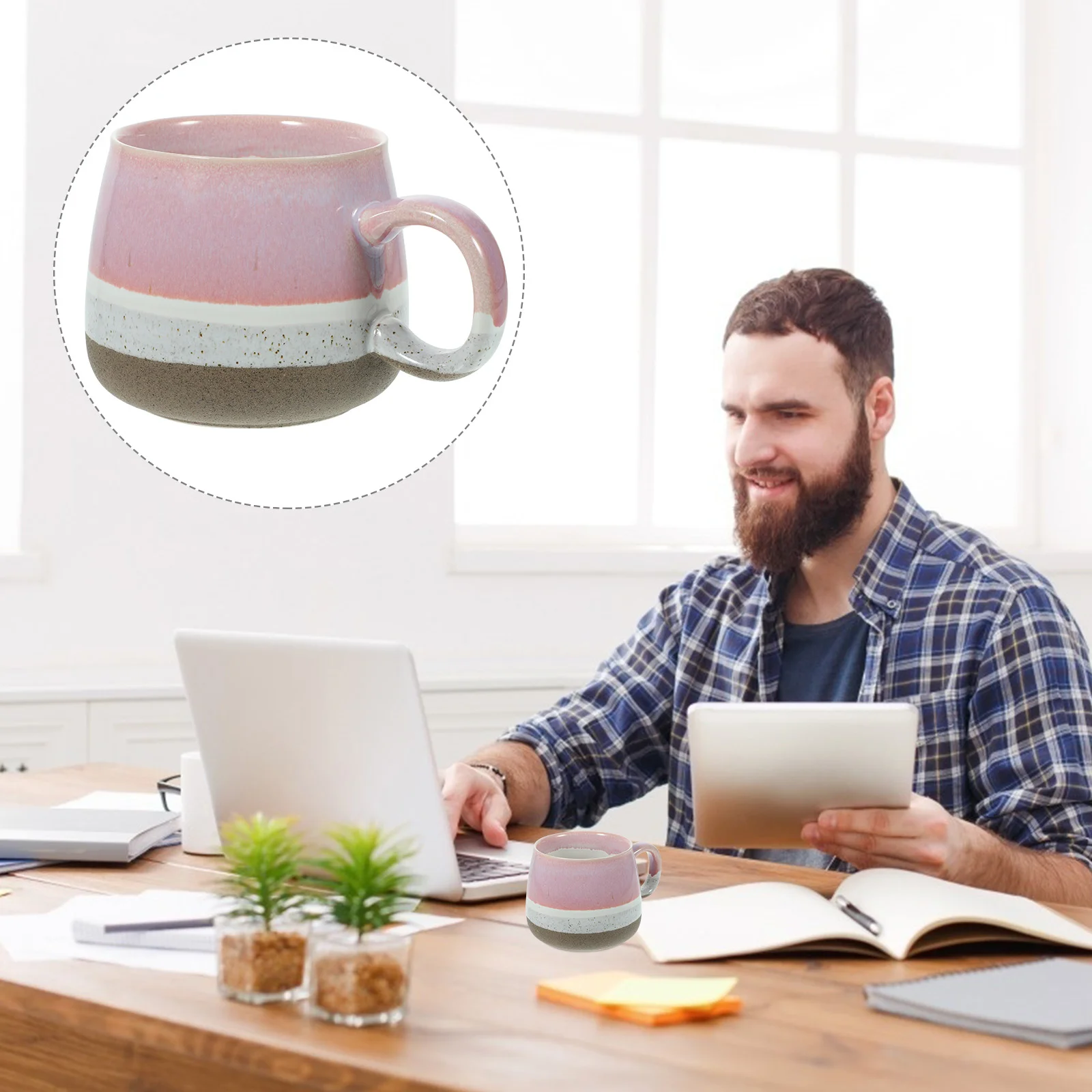 

Ceramic Cup Large Milk Mug Coffee Cup Water Cup Drinking Cup for Home Office