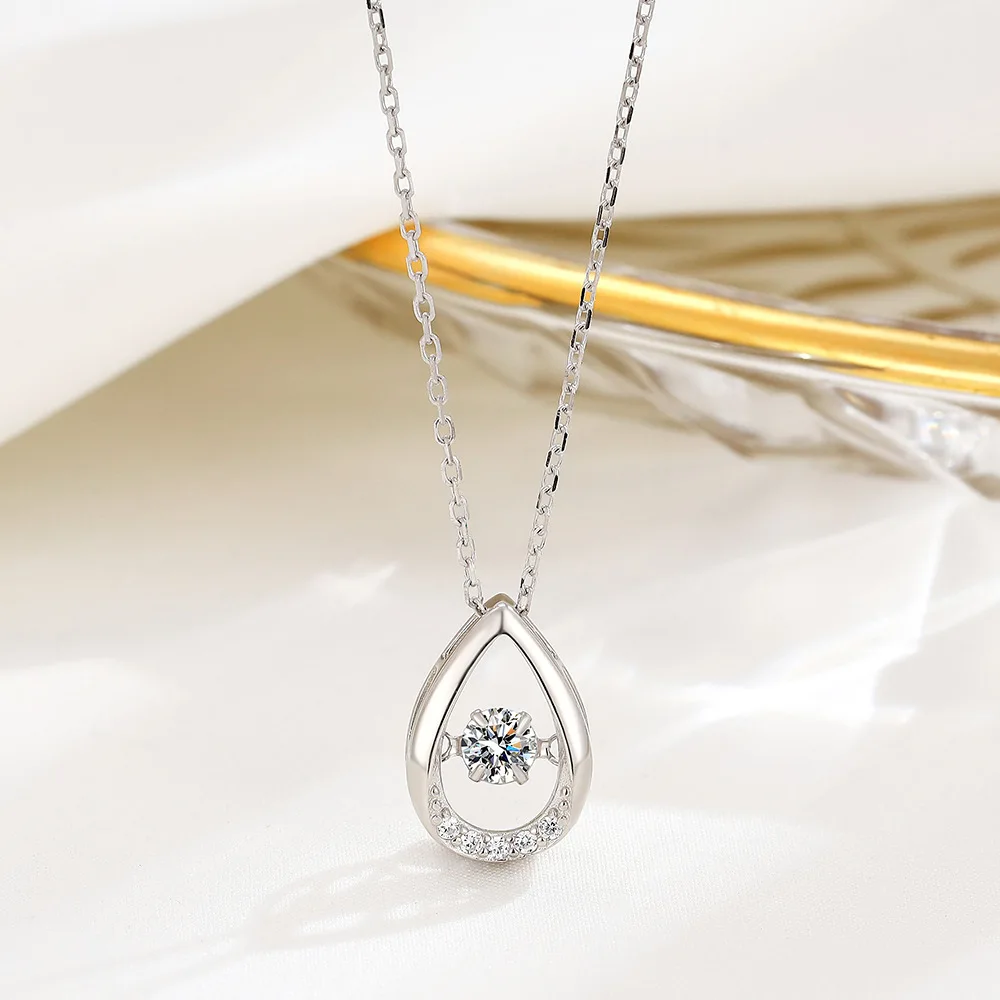 Ожерелье из серебра S925 пробы в форме капли изысканная Высококачественная