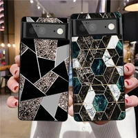 geometric marble case for google pixel 6 pro 4 5 3 xl cover for pixel 3a 4a xl 5a 5g soft silicone shockproof phone fundas coque