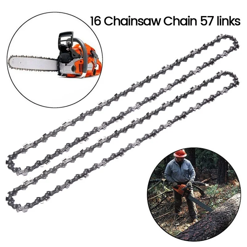 2Pcs 16 Inch Chainsaw Chain Bar Pitch 3/8