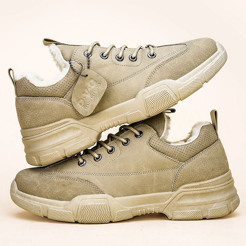 

Зимняя рабочая обувь Fujeak, модная мужская обувь, водонепроницаемые теплые ботинки, мужская повседневная обувь для бега, уличная спортивная о...